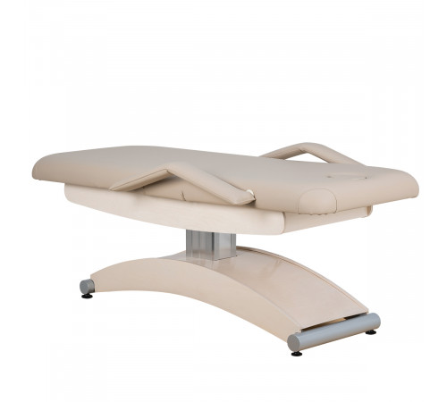 Косметологическая кушетка Аврора, светлый каркас, 3 мотора