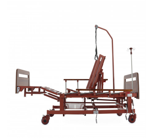 Кровать механическая Е-45А (ММ-5128Н-01/5124Д-01) с боковым переворачиванием, туалетным устройством и функцией «кардиокресло»