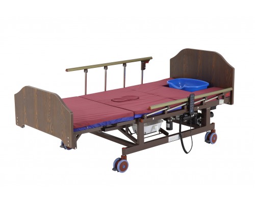 Кровать электрическая DB-11А (МЕ-5228Н-10) ЛДСП Венге с боковым переворачиванием, туалетным устройством и функцией «кардиокресло»