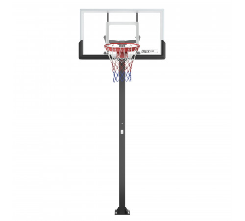 Баскетбольная стойка стационарная UNIX Line B-Stand-PC 54"x32" R45 H230-305 см