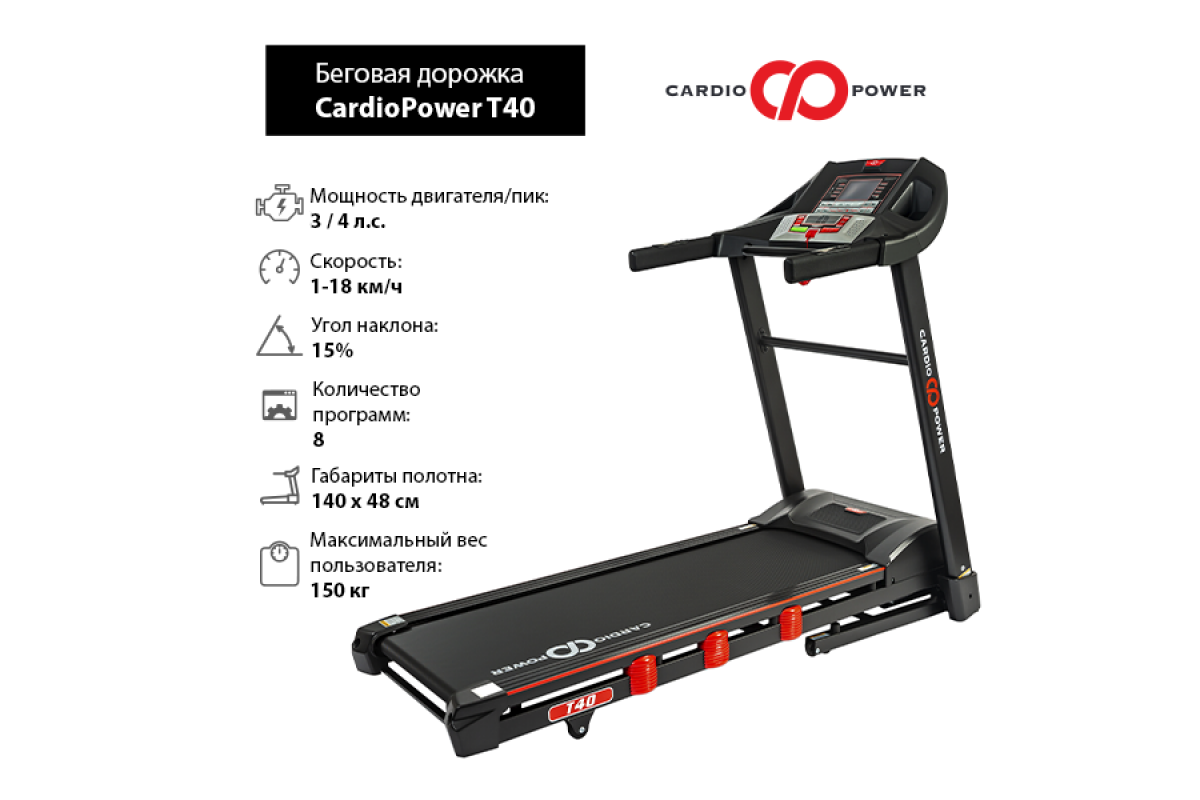 Cardiopower t40. Беговая дорожка кардио повер. Кардио повер т 40 Беговая дорожка. Беговая дорожка CARDIOPOWER t30.