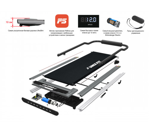 Беговая дорожка UNIX Fit R-300C Blue
