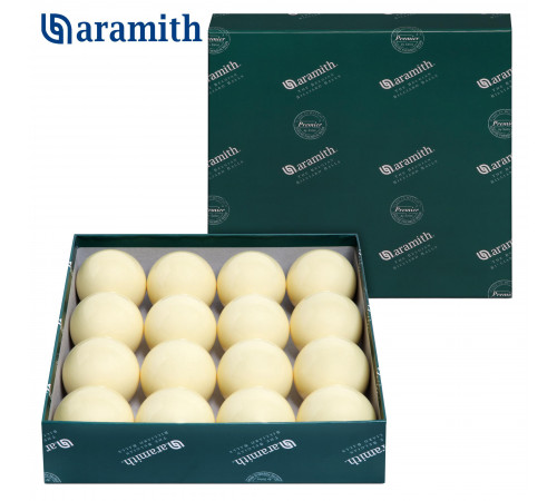 Шары Aramith Premier Pyramid без номеров Ø68 мм Белый биток