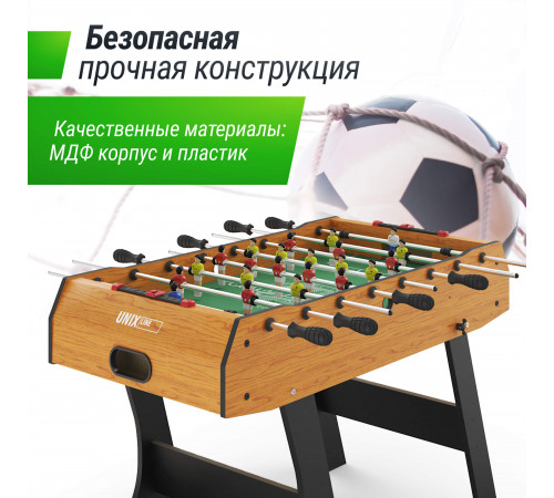 Игровой стол складной UNIX Line Футбол - Кикер (122х61 cм) Wood