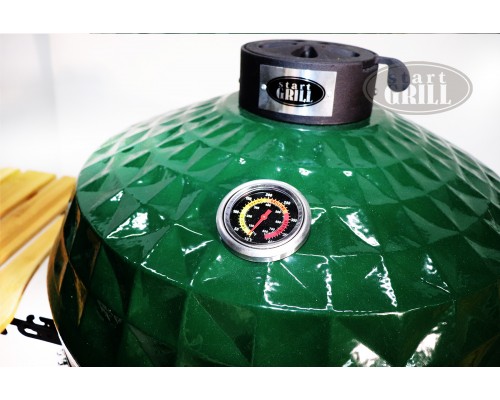 Керамический гриль-барбекю 24 дюйма (зеленый) (61 см)