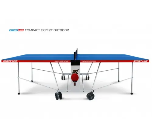 Всепогодный складной теннисный стол Compact Expert Outdoor 6 blue для улицы и помещений