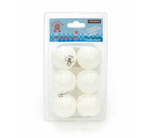 Мячи Dragon Training Silver 1* New (6 шт, бел.) в блистере