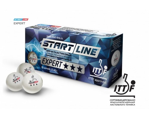 Мячи Start line EXPERT V40+ 3* (ITTF) (10 шт)
