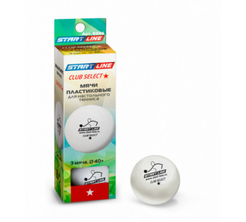 Мячи Start line Club Select 1* New (3 шт, бел.)