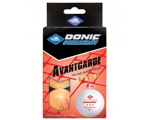 Мяч для настольного тенниса 3* Avantgarde, оранжевый, 6 шт