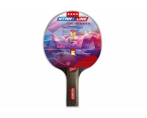 Теннисная ракетка Start line Level 400 New (прямая) 12503