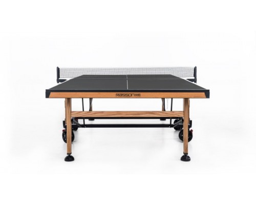 Теннисный стол складной для помещений "RASSON PREMIUM T01 Indoor" (274 х 152,5 х 76 см, натуральный дуб) с сеткой