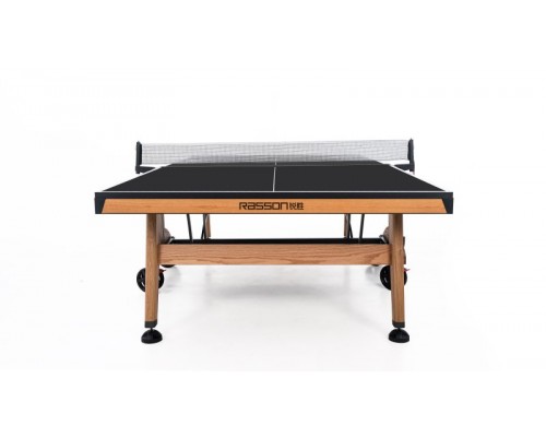 Теннисный стол складной для помещений "RASSON PREMIUM T03 Indoor" (274 х 152,5 х 76 см, натуральный дуб) с сеткой