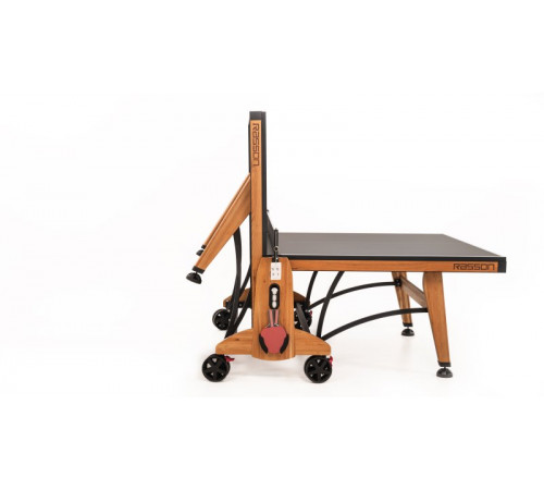 Теннисный стол складной для помещений "RASSON PREMIUM T03 Indoor" (274 х 152,5 х 76 см, натуральная вишня) с сеткой