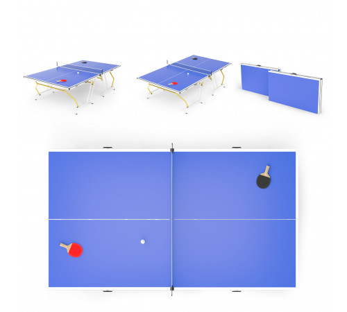 Теннисный стол UNIX Line Simple Indoor 12mm MDF (Blue)