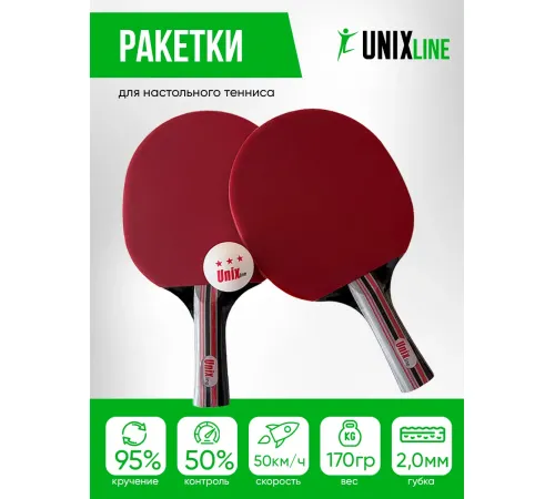 Набор ракеток для настольного тенниса UNIX Line