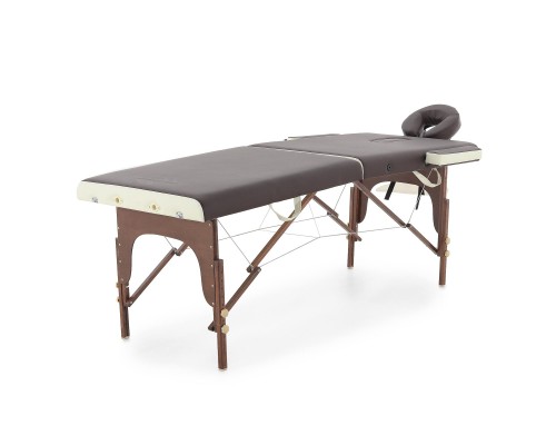 Массажный стол складной деревянный JF-AY01 2-х секционный (темная рама)