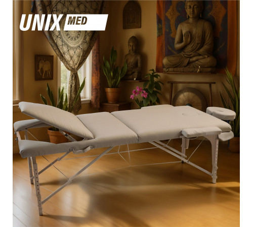 Массажный стол UNIX Безмятежность / Serenity 3 секции серый