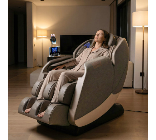 Массажное кресло UNIX Амелия / Amelia серый