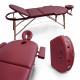 Массажный стол UNIX Комфорт / Comfort 3 секции бордовый